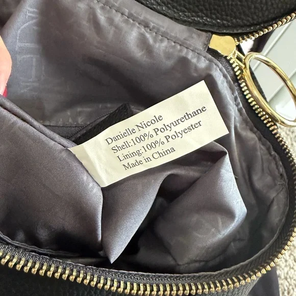 Danielle Nicole Black Backpack with Gold Accents - Picture 4 of 4